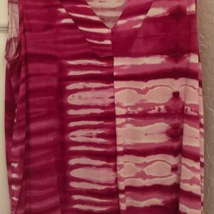 Natori Pink Shibori Print Rayon PJs by Josie Natori in XS